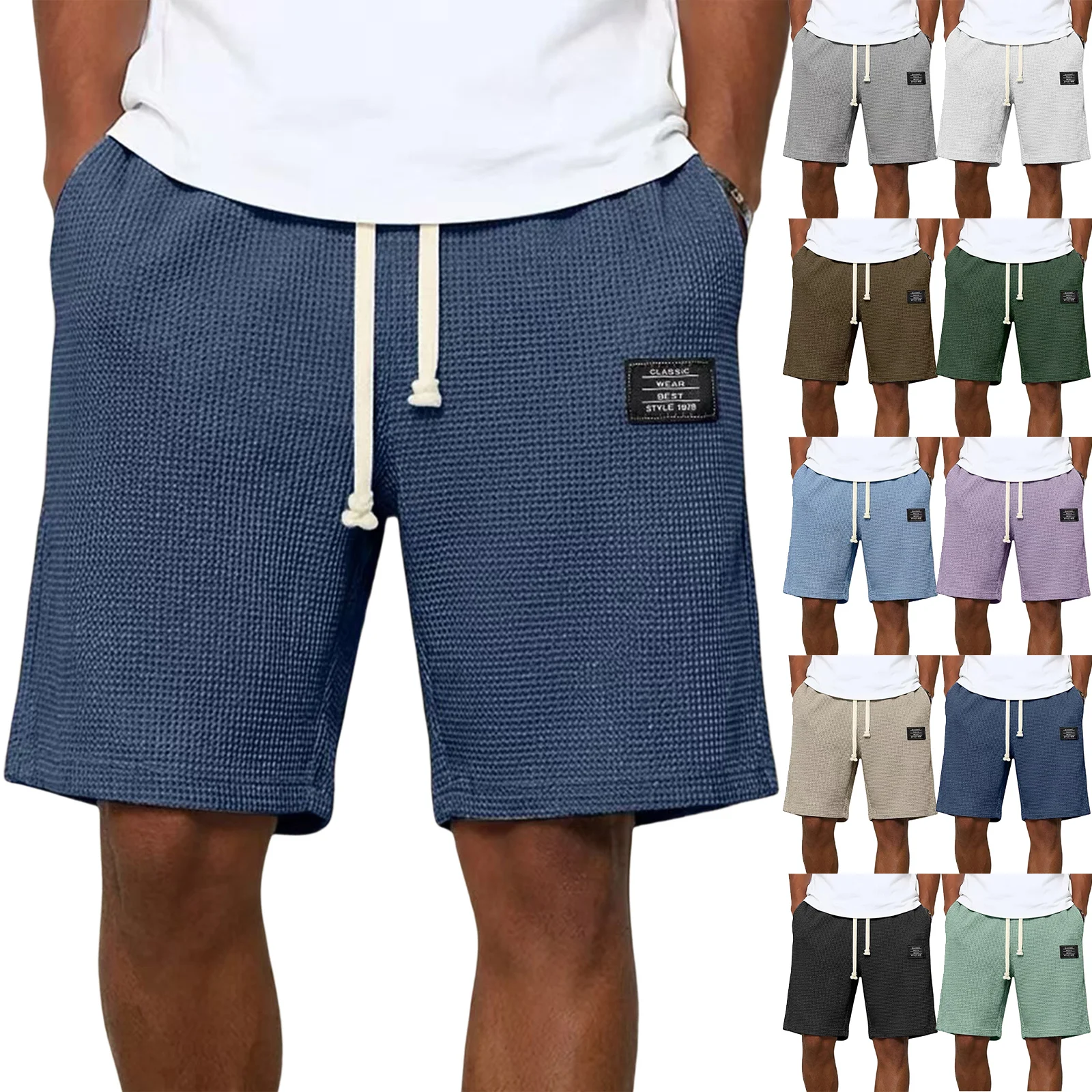 

Мужские повседневные шорты, спортивные свободные прямые шорты на шнурке, крутые шорты, дышащие модные трендовые шорты, летние модные шорты