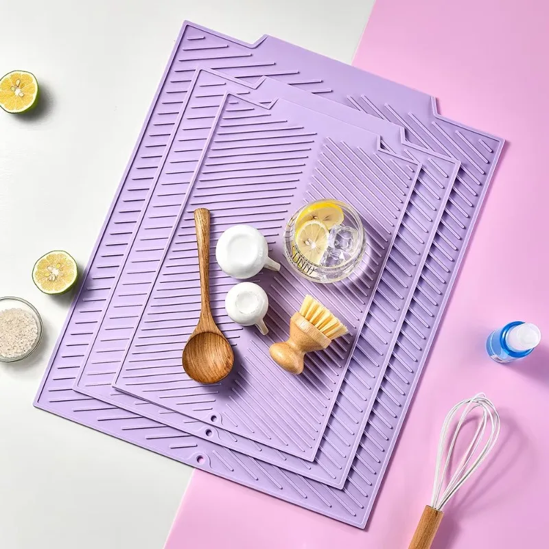 Silicone Heat-Resistant Mat High-Temperature Tabletop Insulation Pad Western-Style Dining Mat Non-Slip Kitchen Counter Drying