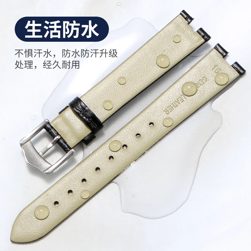 Tali jam tangan kulit Van Cleef & Arpels asli untuk model asli tali kulit sapi seri ALHAMBRA semanggi empat daun dengan tali kulit sapi