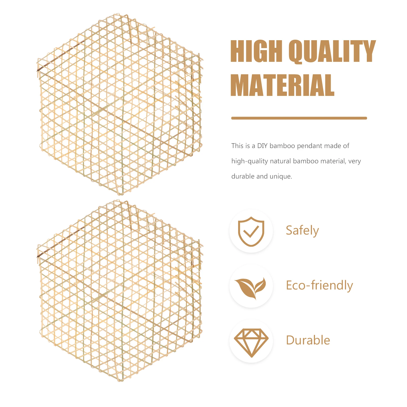 

10 Pcs Bamboo Weaving Pendants Durable DIY Decorations Living Room Bedroom Study Accessories Hanging Ornaments Craft Gifts