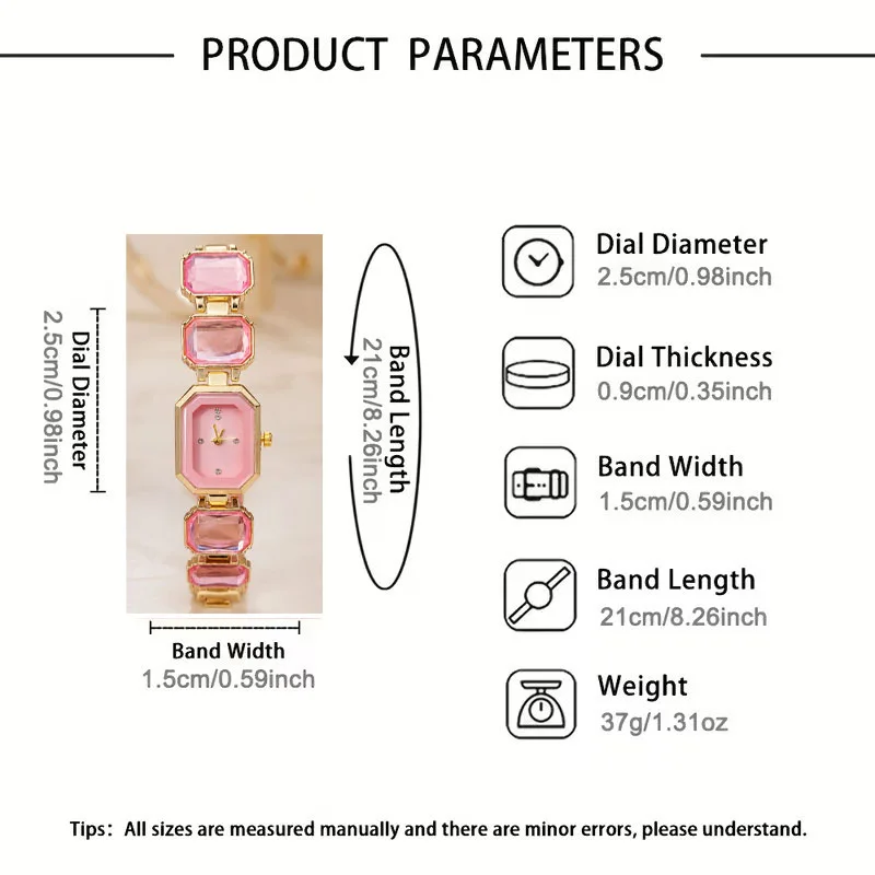 1Pc Elegant and Exquisite Square Women's Watch, Fashionable and Versatile Small Quartz Wristwatch, Classic Bracelet-Style Watch, a Birthday and Graduation Season Gift for Family and Friends