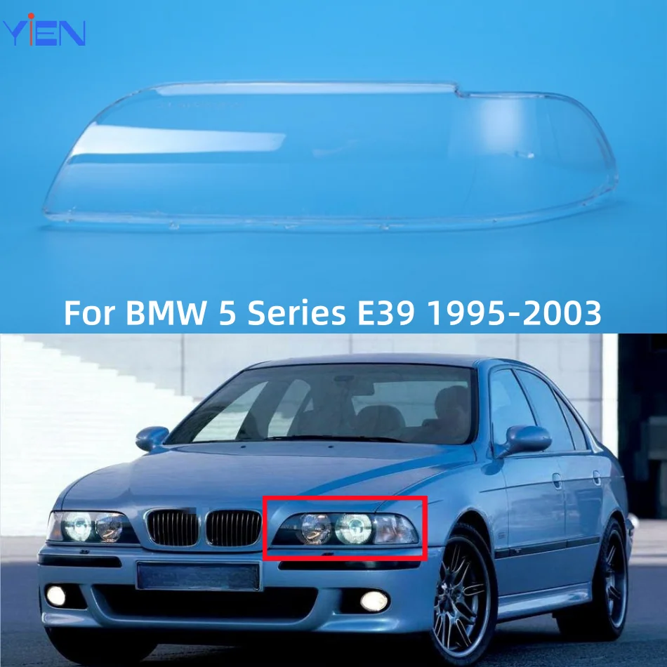 

Для BMW 5 серии E39 520 525 528 530 1995–2003 гг. Автомобильные принадлежности Замена прозрачных линз ПК Фара Автомобильные фары Корпус