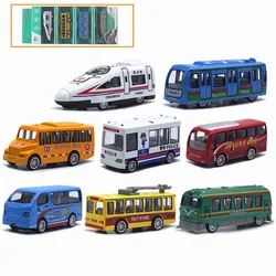 Set 1: 60 alloy mini bus model,simulation high-speed train toys,original packaging gift toys,wholesale