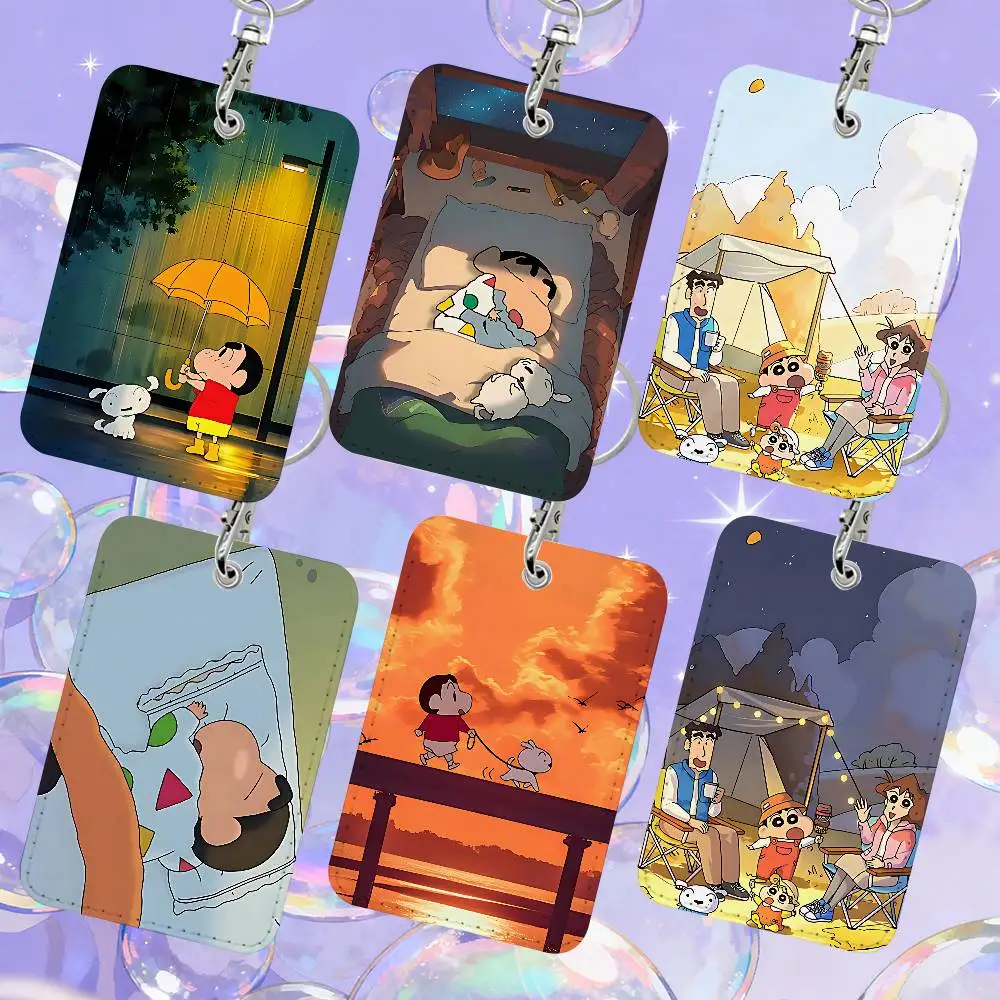 

G-Crayons-R-ShinchanIS 1, кожаный ящик для хранения карт, брелок для ключей, держатель бирки доступа, держатель для удостоверений личности, брелок для ключей