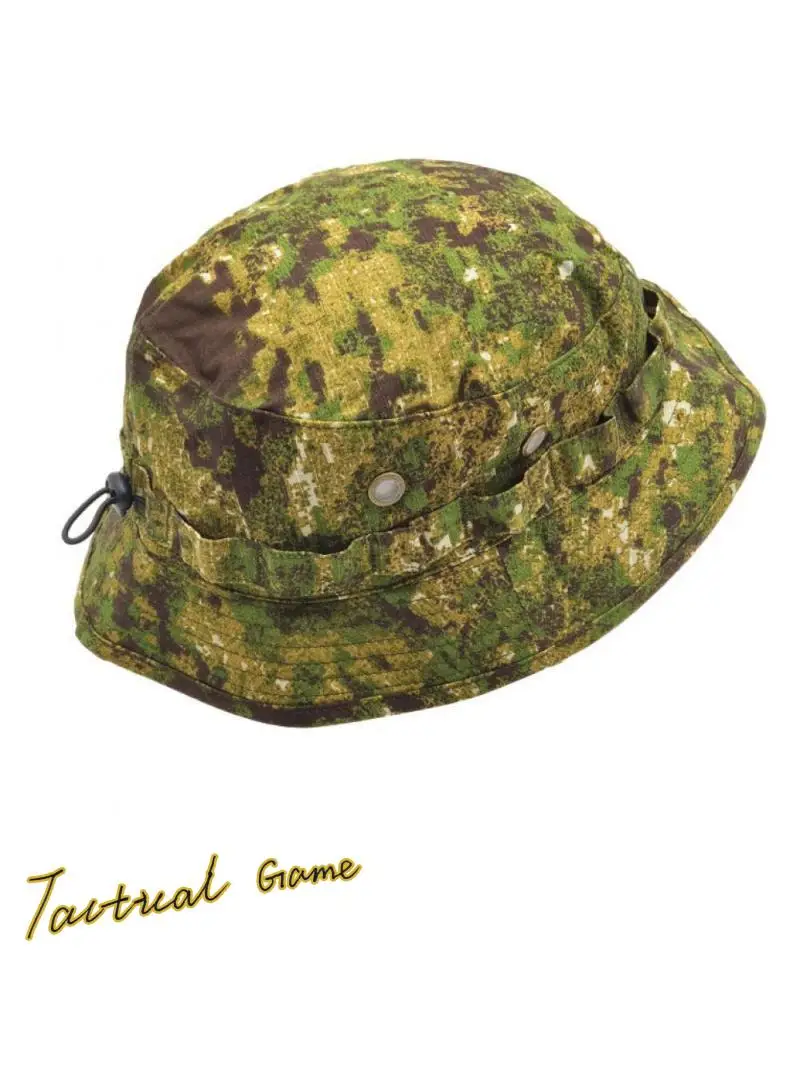 Tactical Fisherman\'s Hat Benny Hat Short Brim Camouflage Round Brim Hat Green Breathable