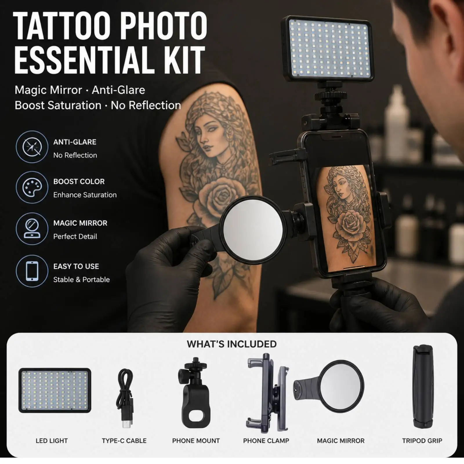 Body Lighting Accessory Anti-Reflection CPL Phone Mirror Glare Phone Camera Lens for Studio view 2
