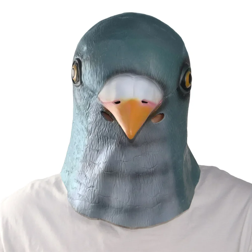Funny Latex Dove Mask Peaceful White Dove Animal Head Party Bar Props