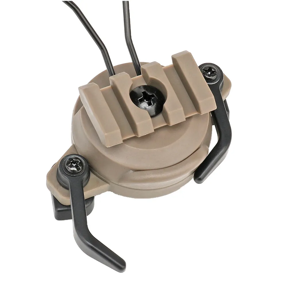 Rotary Earphone Adapter Holder Headset Accessory for 19-21Mm Guide Rail Mud Color Outdoor Parts Fast Rail