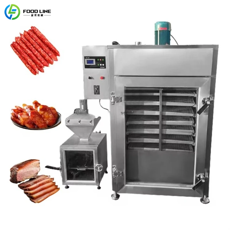 Customized Continuous Working Smoking Oven Meat Smoker Smoke House for Large Scale Meat Production