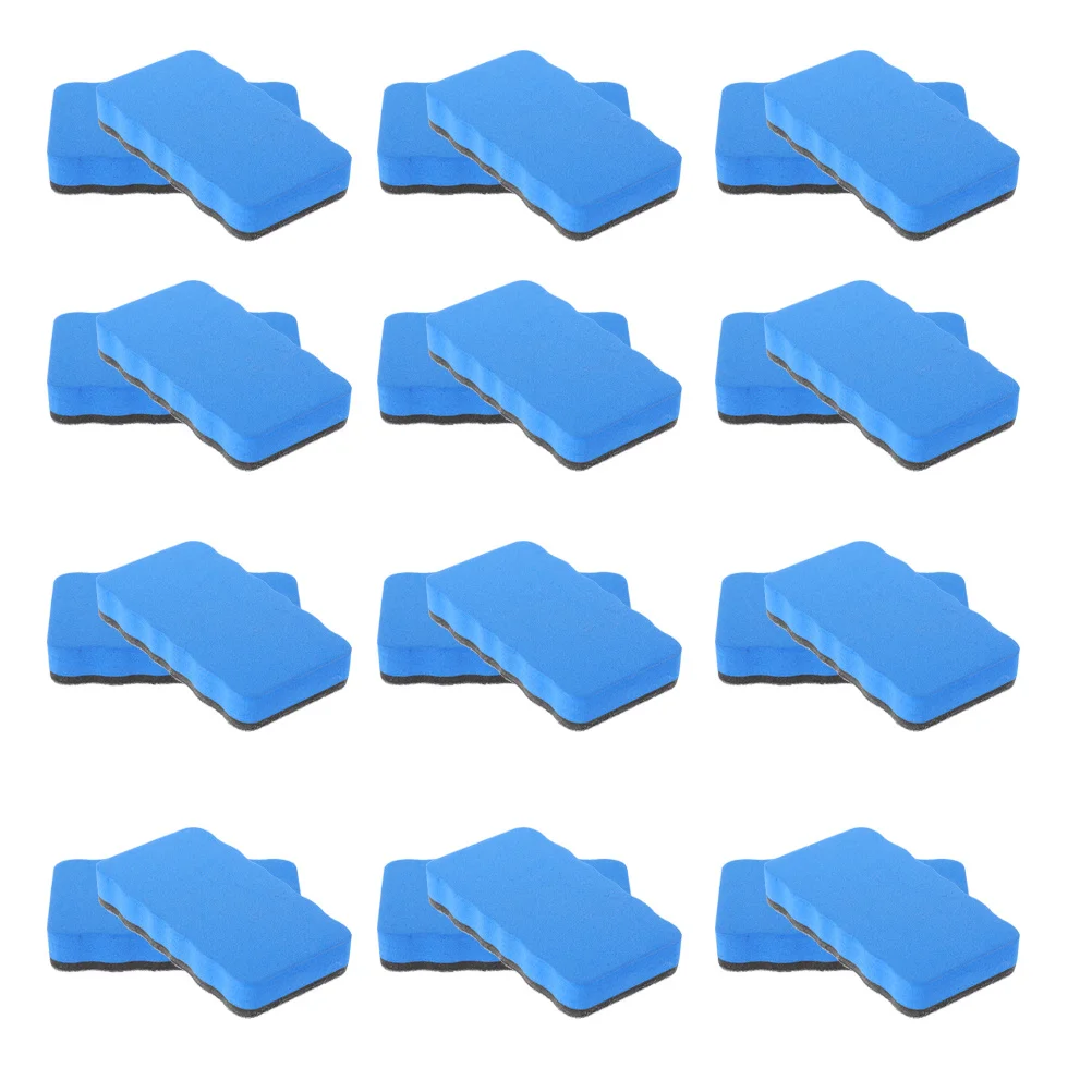 24 個ホワイトボード消しゴム Eva 再利用可能な軽量ポータブルドライイレースツールオフィスホーム教室黒板ガラスボード用