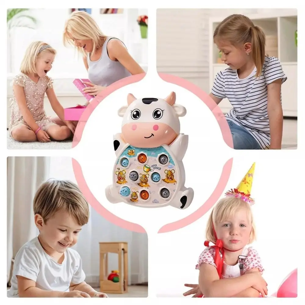 

Portable Electronic Whack-a-Mole Toys with Sound Parent-child Interaction Push Toy Early Educational Fast Push Game