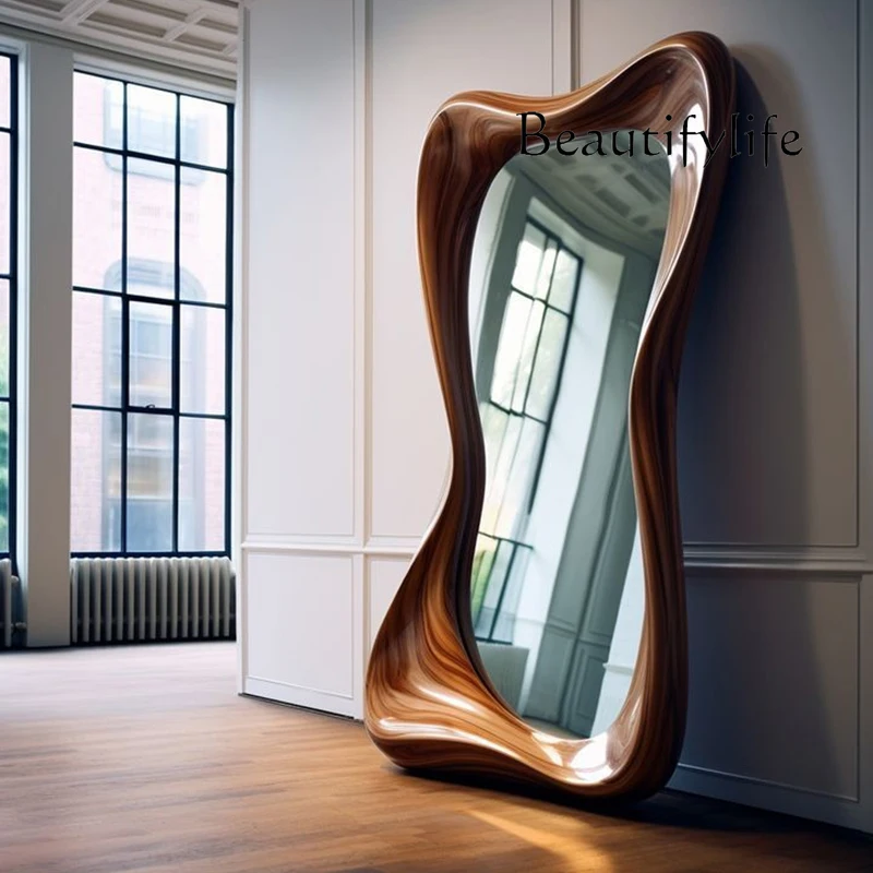 Französischer Retro-Spiegel in voller Länge für den Hauseingang, mittelalterliche, vom Boden bis zur Decke reichende amerikanische Schlafzimmer-Wohnzimmer-Wandbehangwand