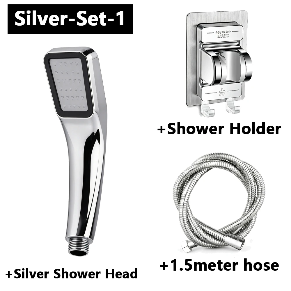 Handheld Shower Head High Pressurized Silky Fine Mist Water Flow Gentle Comfort Skin Bath Experience Water Efficient Kit