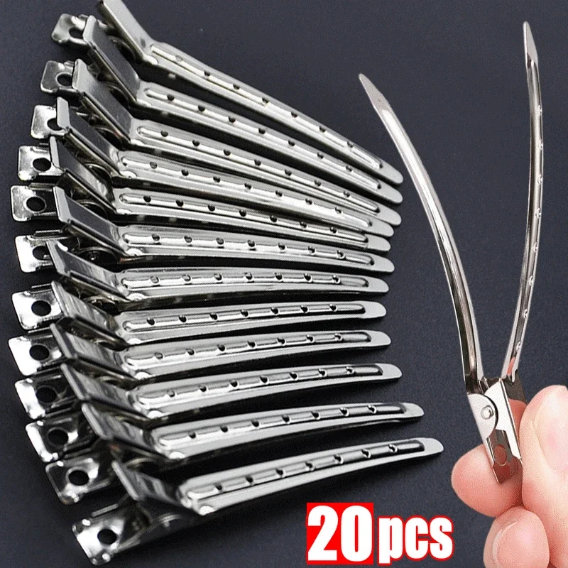 

Woman Hair Care Clips Metal Steel Hairdressing Sectioning Clip Clamps Barber Hair Cut Use Styling Tools Hair Root Fluffy Hairpin