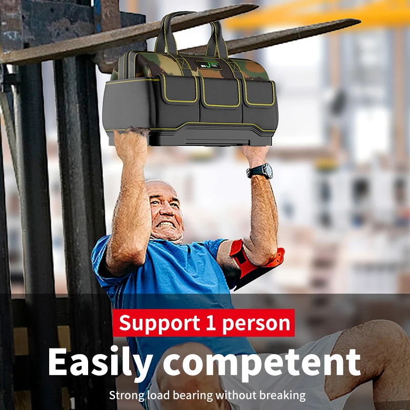 Large Soft-Sided Tool Bag with Reinforced Bottom - Spacious Multi-Pocket Design for Organizing Wrenches, Screwdrivers & Tools