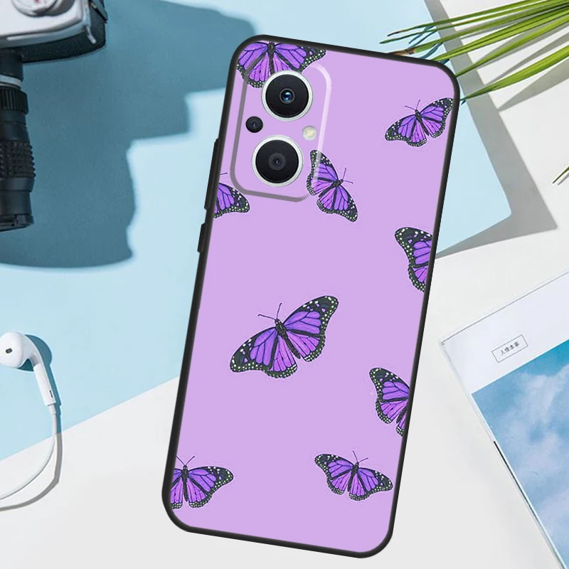 غطاء جمالي أرجواني لهاتف OPPO Reno 14 F 12 11 10 13 Pro 11F 12F 13F 7 8 Lite OPPO Find X8 X6 X5 X9 Pro #4