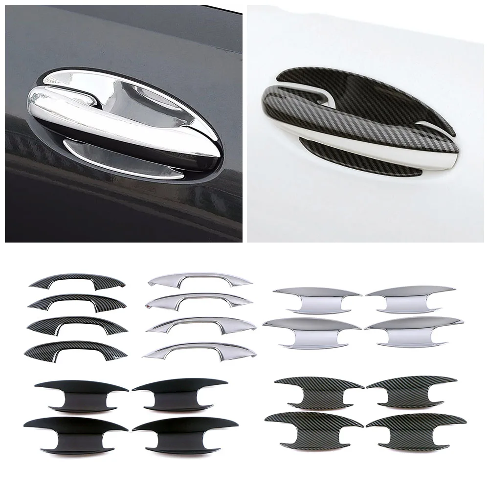 For Mercedes Benz C Class W206 S206 2022 2023 Car Exterior Door Handle Bowl Frame Cover Trim Color Refit Sticker Anti Scratch