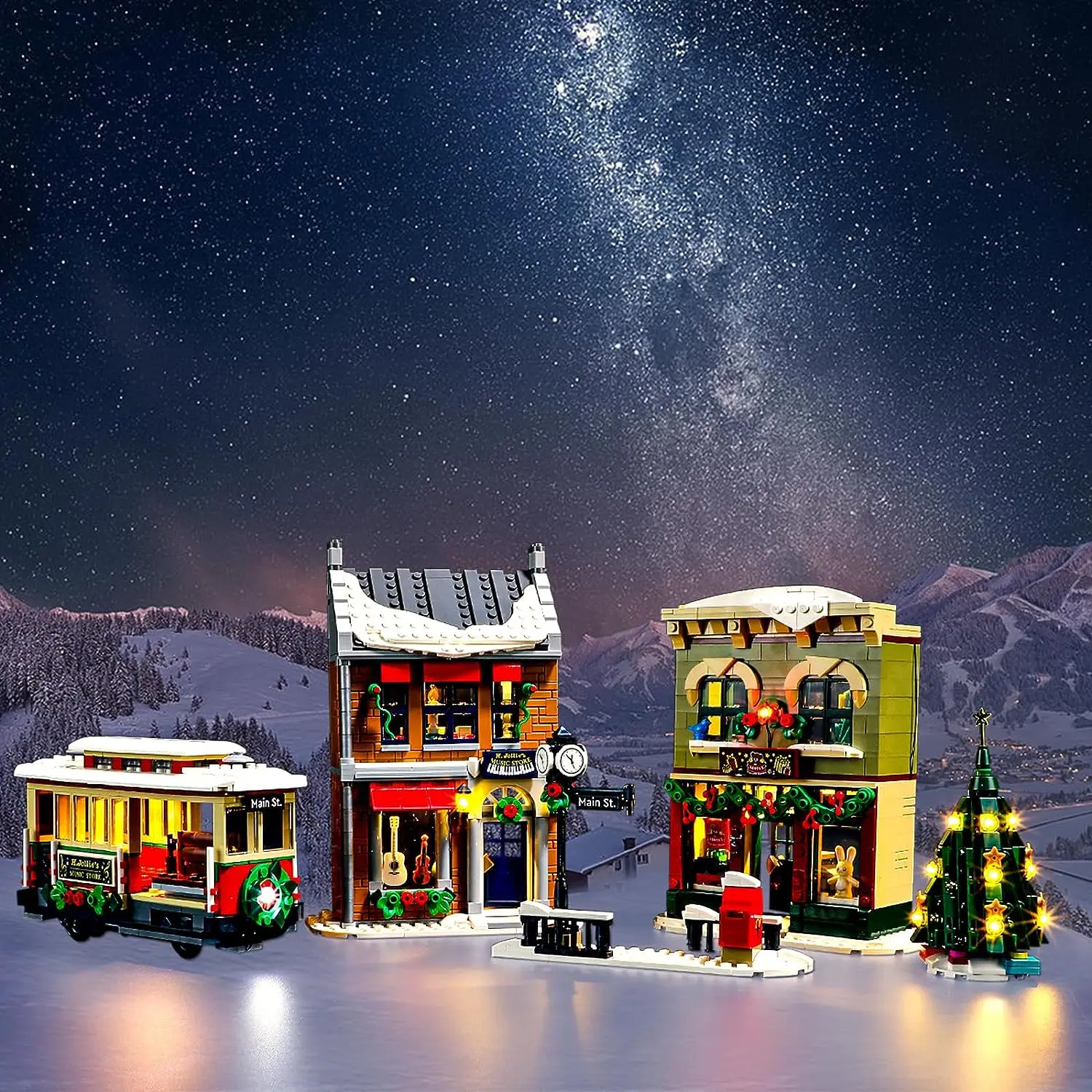 HPROSPER 5V LED Lights (No Model) For LEGO 10308 Holiday Main Street Christmas Lighting Gifts With Battery Box