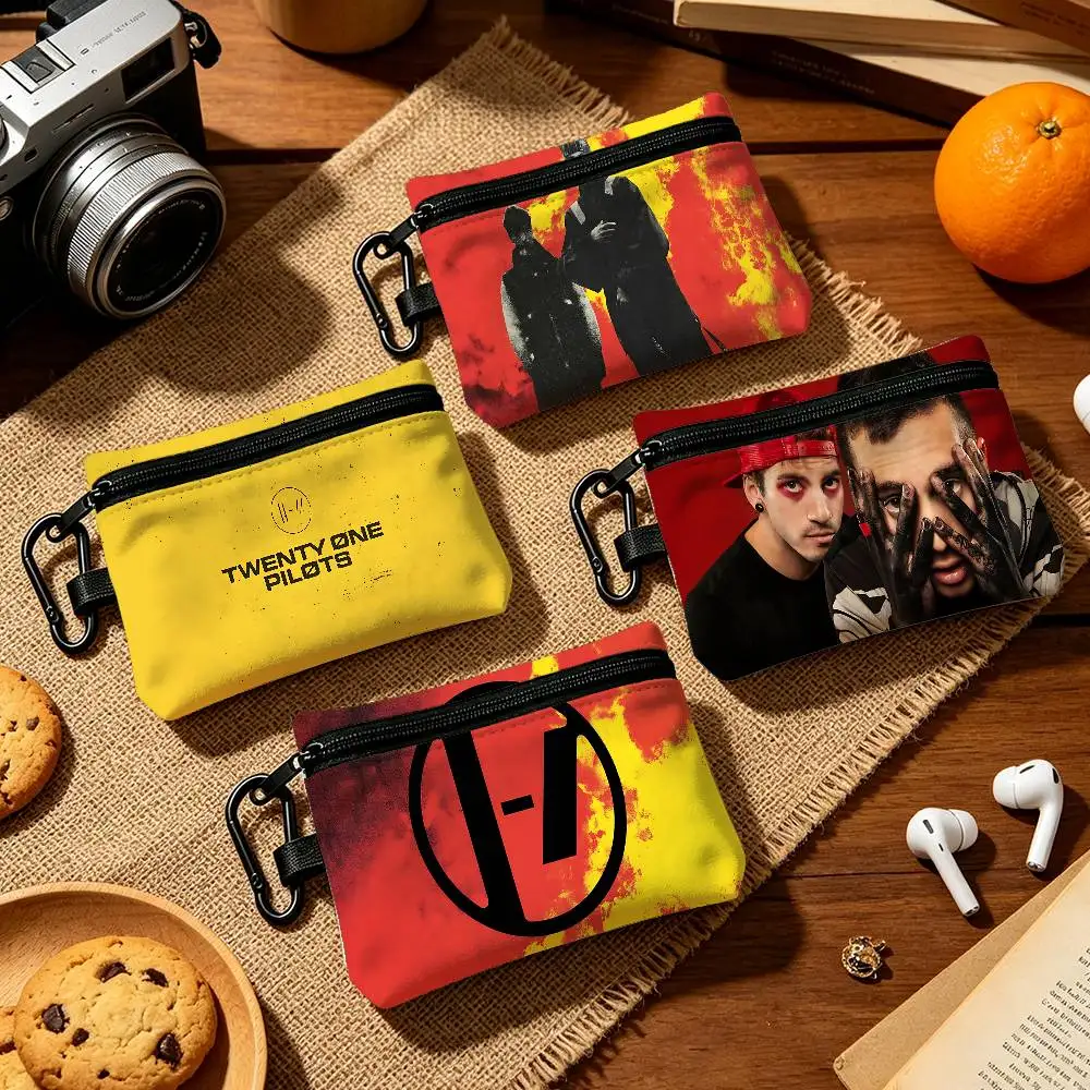 T-TwentyS O-One Pilots Fashion Wear-resistant Oxford Cloth Coin Purse Portable Backpack Hanging Card Storage Bag