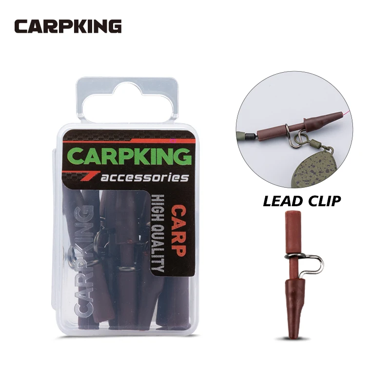 

Carp Fishing Accessorie Lead Clips Safety Zig Rig for Heavy Lead Stainelss Steel with Rubber Tail Carp Fishing Tackle