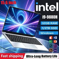 New 15.6" i9-9880H 32GB RAM 2TB SSD Laptop Intel Core I9 Ultra Slim Gaming Laptop 1920*1080 Office Study Home Use