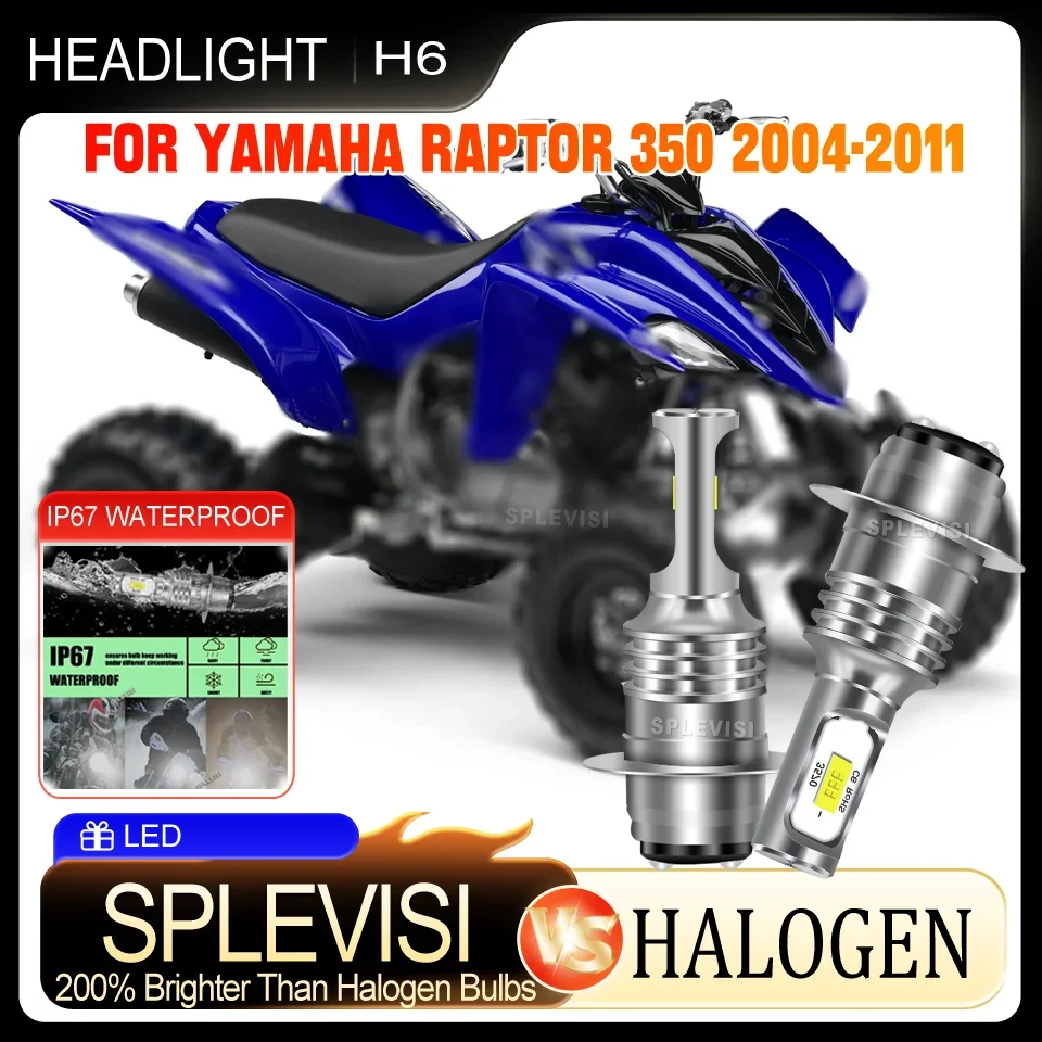 

H6 Easy Fit Safe Night Driving Dustproof LED motorcycle Headlight For Yamaha Raptor 350 2004 2005 2006 2007 2008 2009 2010 2011