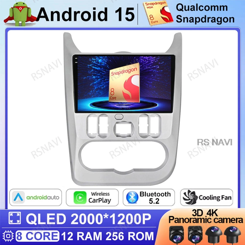 

Android 15 Car Radio For Renault Logan 1 Sandero 2009 2010 2011 2012 - 2015 Largus Dacia Duster Head Unit 4G LTE Multimedia GPS