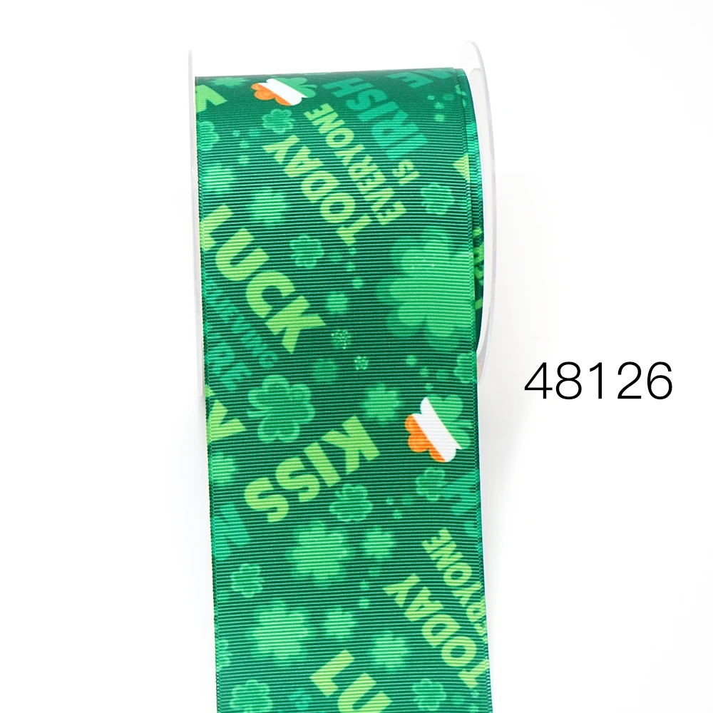 DIY St. Patrick Day Printed Grosgrain Ribbon For Craft Supplies Sewing Accessories 5 Yards, Planar Resins Mold 10 Pieces. 48126
