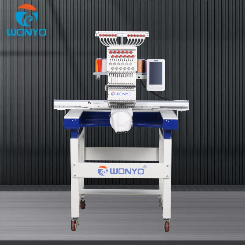Computerized Single Head 12/15 Needles 500*800 mm Embroidery Industrial Machine