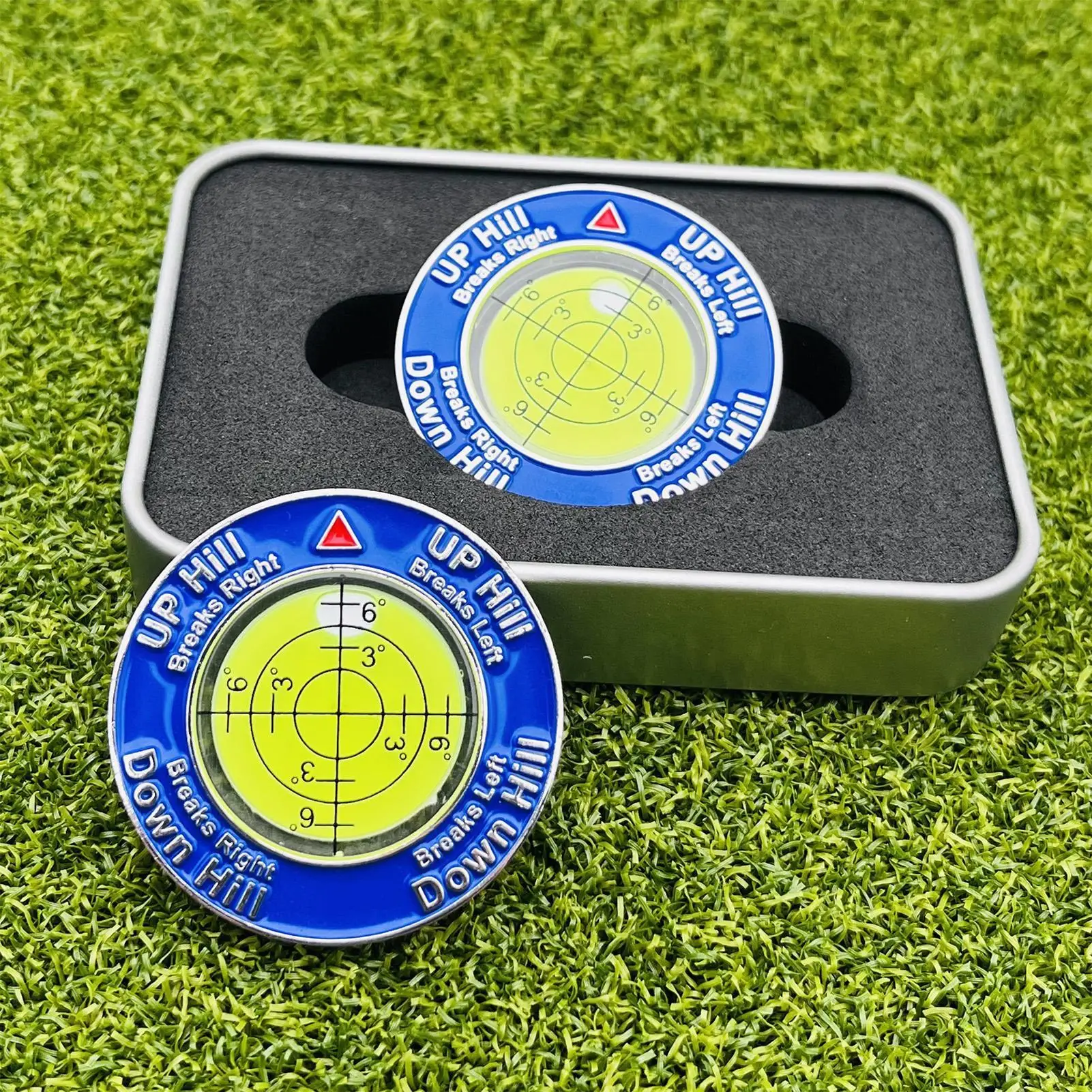 Golf Putt Green Reader Horizontal Bubble Golf Training Green Reader On-Course Precise Green Reading Aid Golf Putt Training Aid ﻿