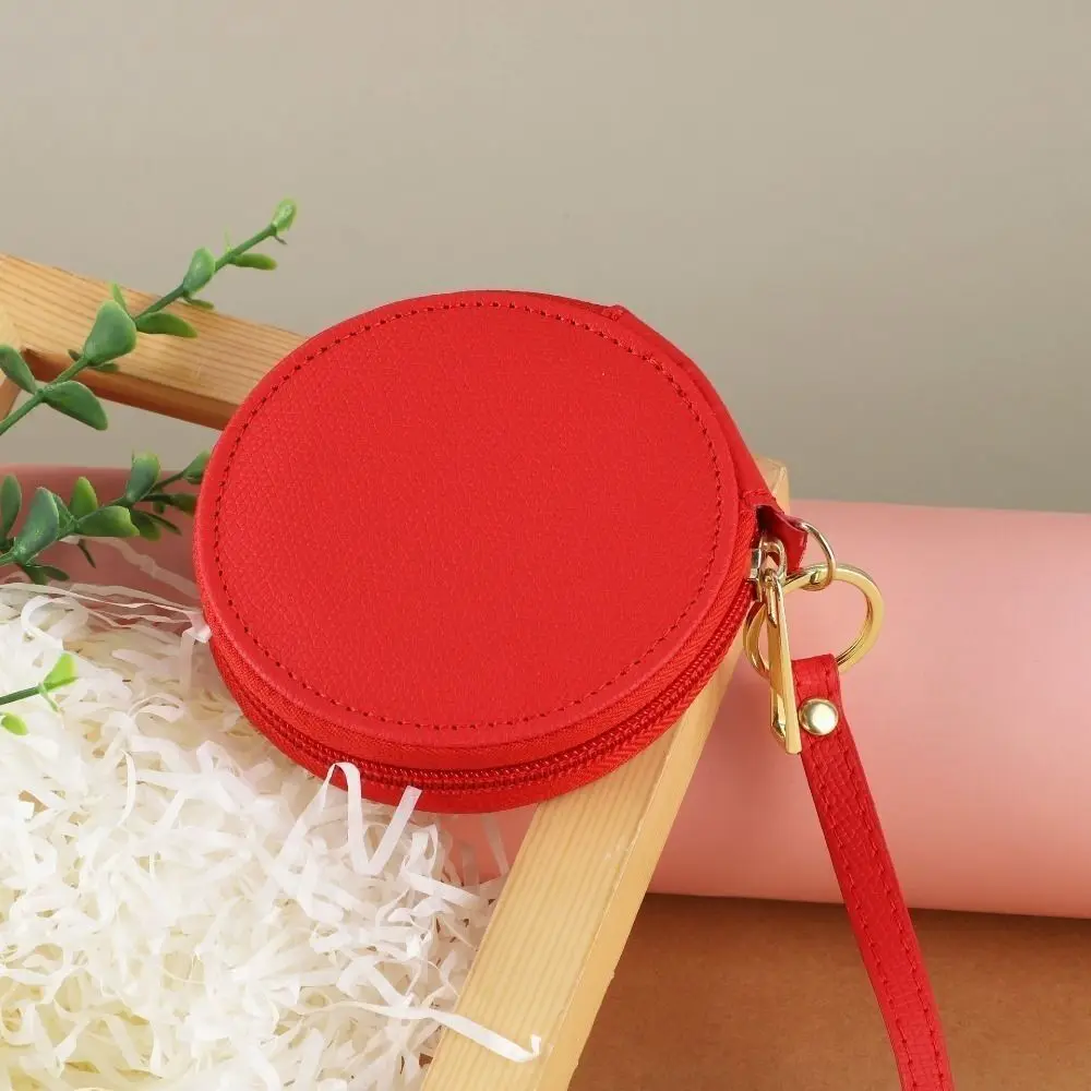 PU Leather Coin Purse High Quality Pendant Round Wallet Bag Small Storage Bag