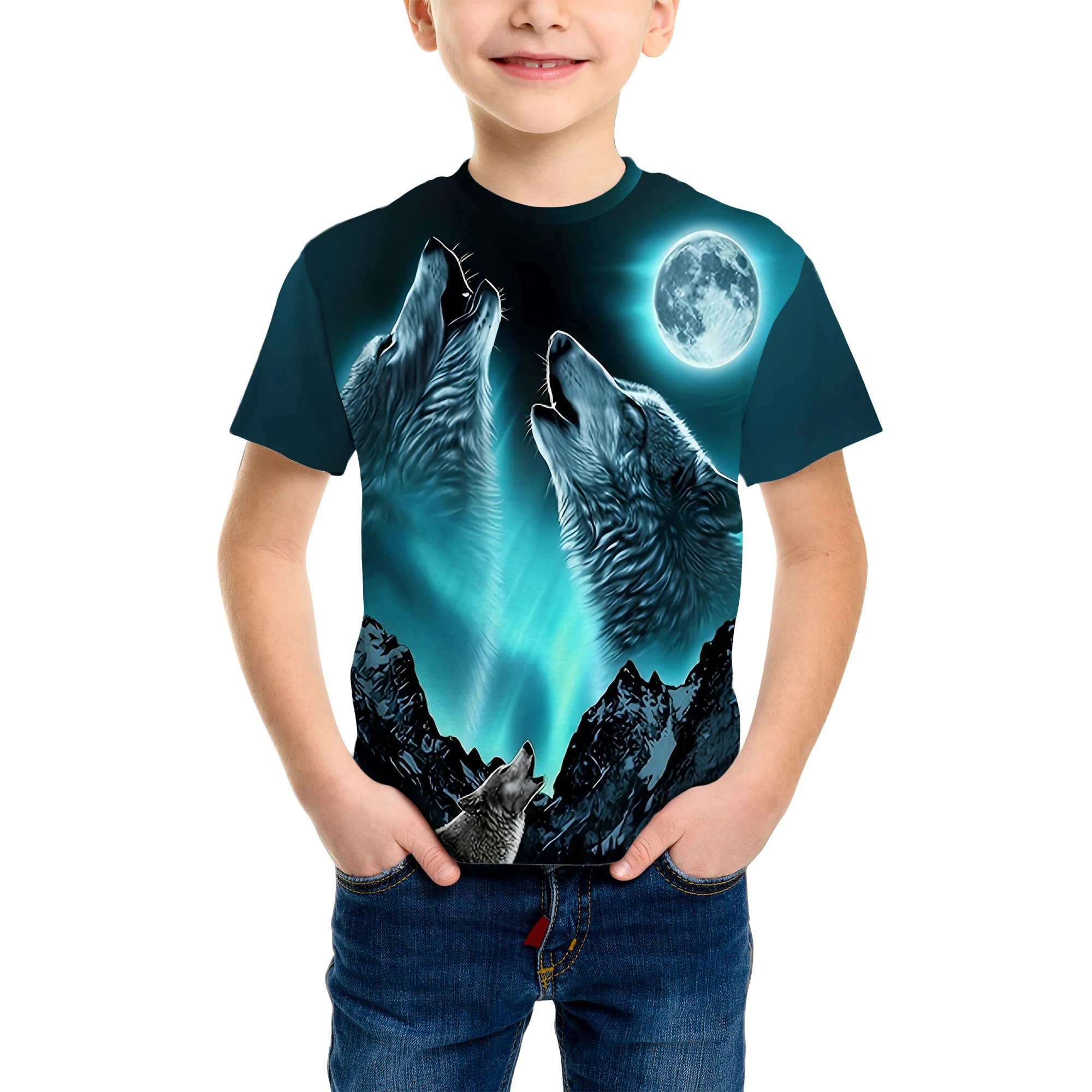 Casual Game Pattern Children's T-Shirt Boy Tops Baby Summer Short Sleeve Clothes Kids 3-12 Years Tees Novelty Children T-Shirt
