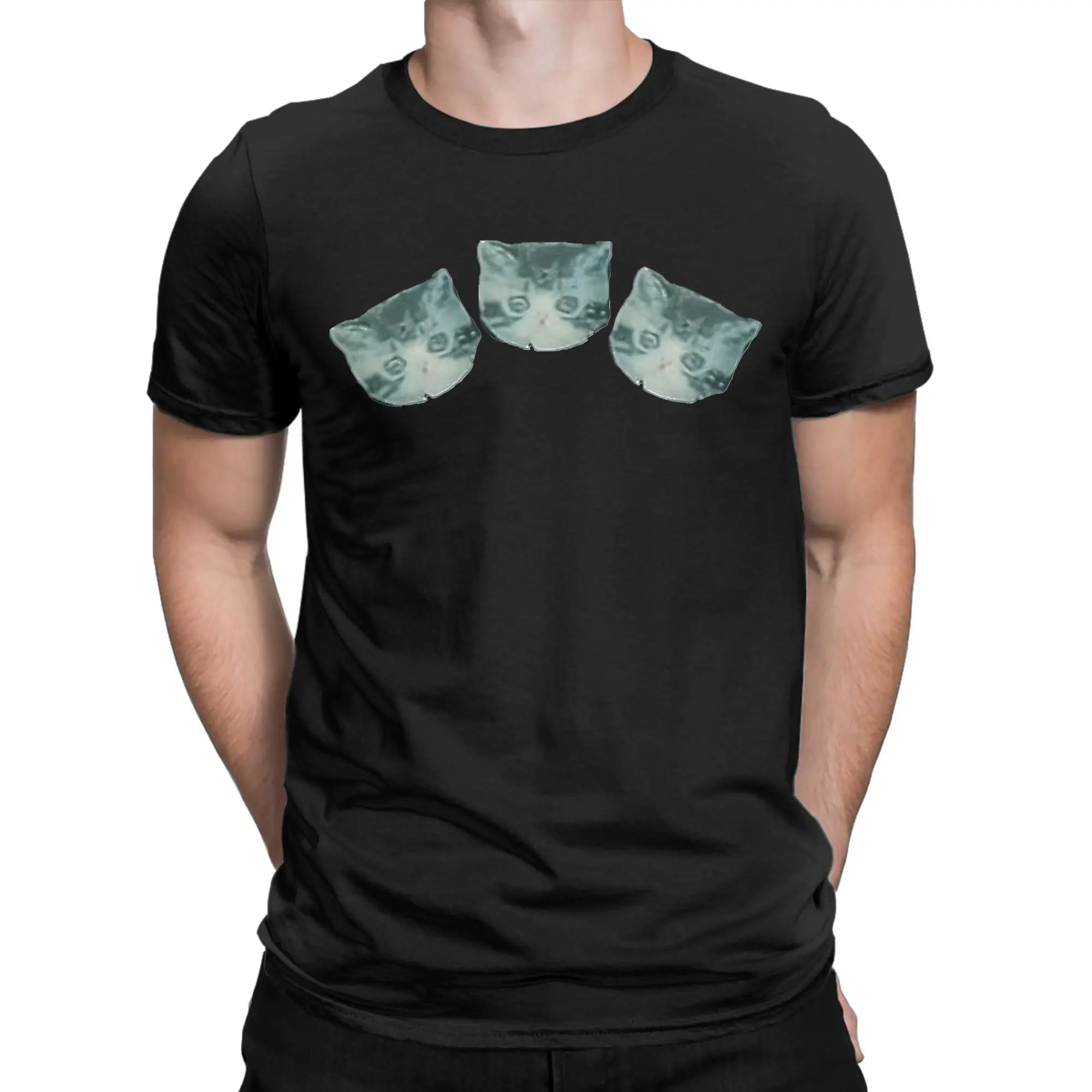 Men Ugly Kitties Boris Pavlikovsky  T Shirt  100% Cotton Tops Funny Short Sleeve Round Neck Tees Printed T-Shirts