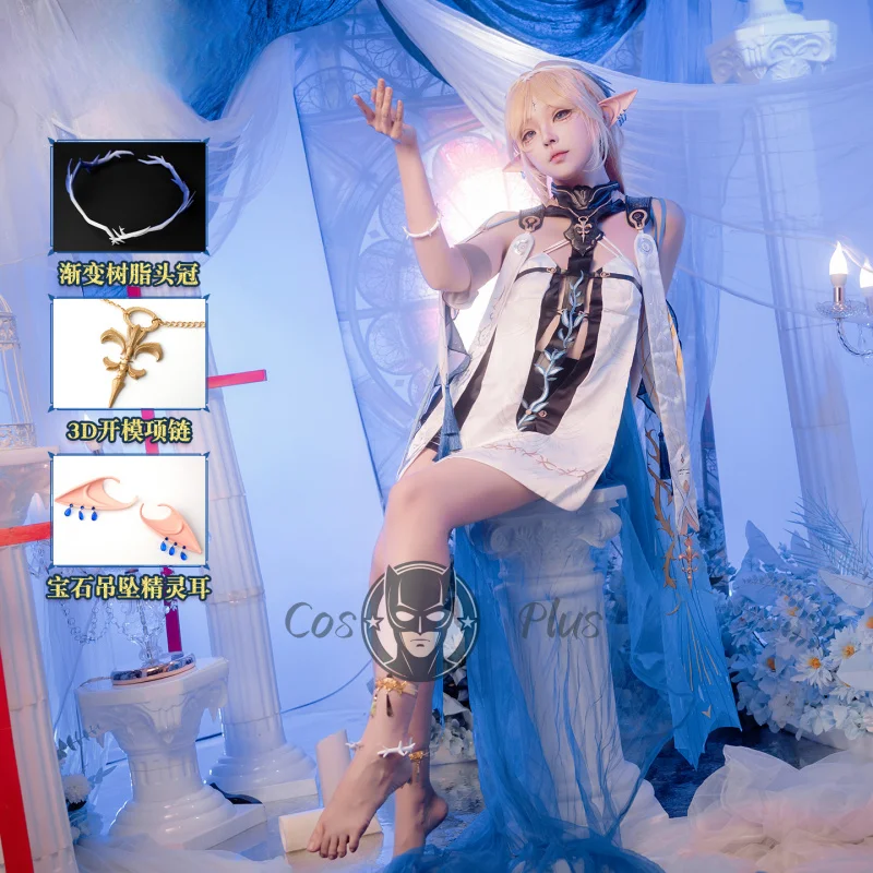 Wuthering Waves Cartethyia Cosplay Costume Full Set Halloween Anime Party Carnival Masquerade Game Play Role Clothes Clothing