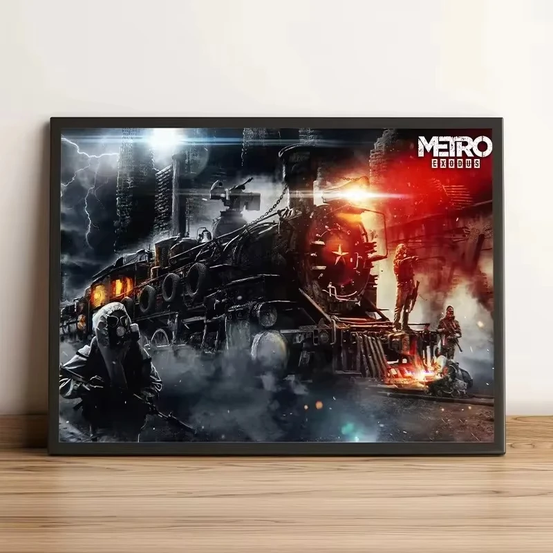 Metro Exodus Classic Video Game Poster Modern Hot Game Canvas Painting Wall Art Picture for Living Room Home Game Room Decor