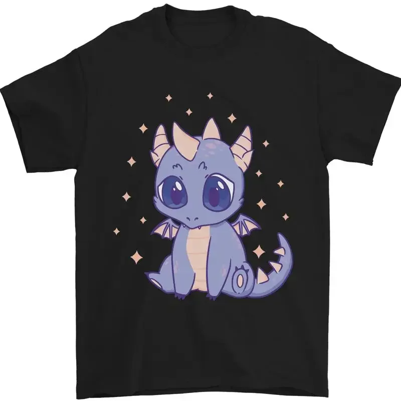 Süß Kawaii Baby Drachen Herren 100% Baumwolle T shirt