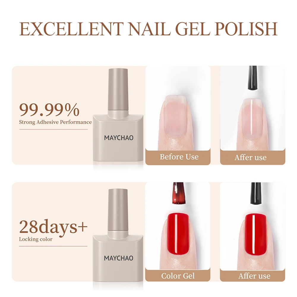 Maychao 12ml Gel Nagellack kein Wisch Dec klack Basis lack LED UV Gel politur langlebigen Nail Art Maniküre Salon zu Hause einweichen