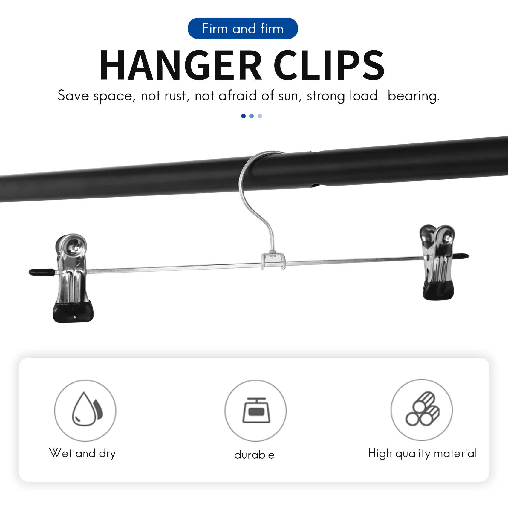 

AB39-24 PCS Skirt Hangers With Clips, Pants Hanger Metal Pant Hangers Space Saving For Pants Skirts Clothes