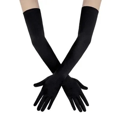 55cm long teen girl club wear Satin Gloves Wedding Performance elegant Ball Gloves Clothing Accessories Dance Gloves