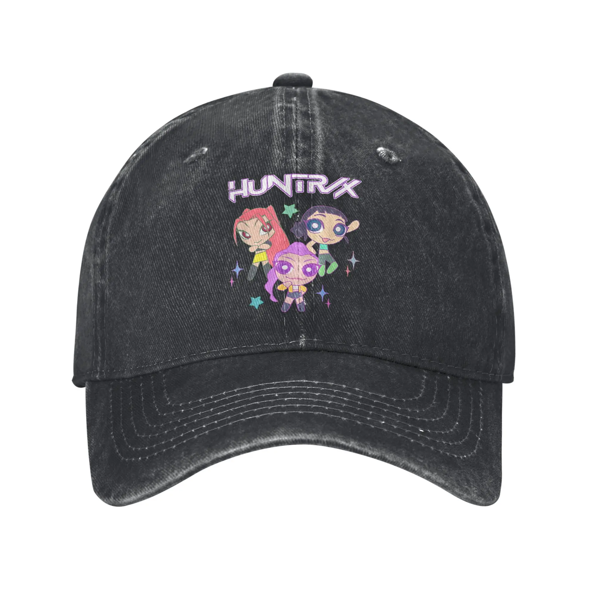 

KPop Demon Hunters Huntrix World Tour Unisex Baseball Cap Distressed Washed Caps Hat Vintage Adjustable Headwear