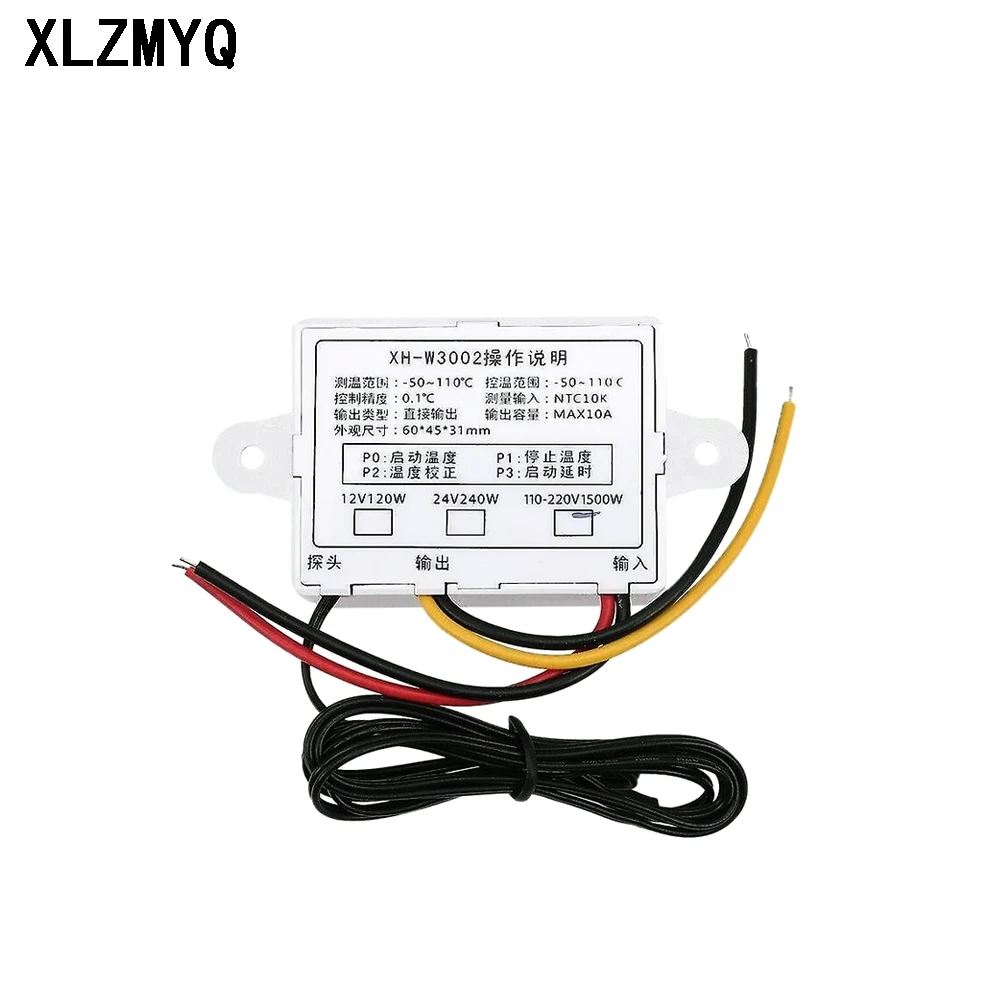 12V 24V 110V 220V W3002 Temperature Controller XH-W3002 Digital Control Thermostat Microcomputer Switch Thermoregulator Sensor