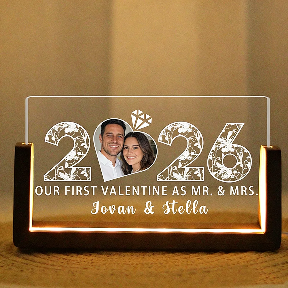 

Personalized Couple Photo Night Light Desktop Light Anniversary Valentine Engagement Gift Warm Home Decor Ideal Gift for Lovers
