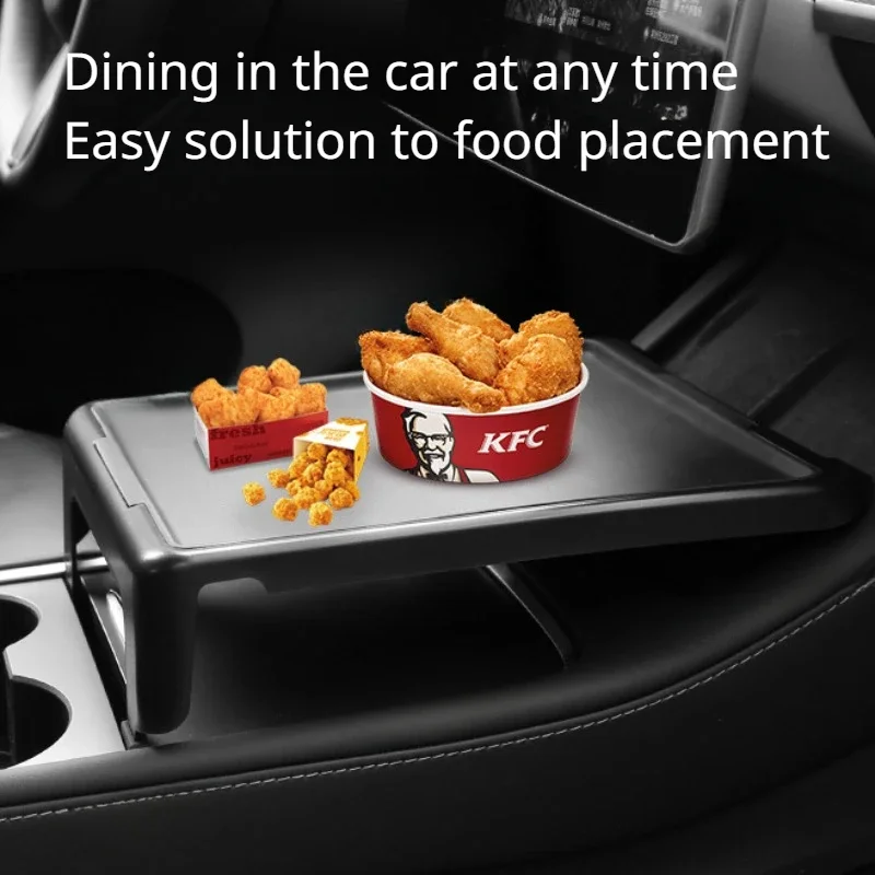 Dining Tray for Tesla Model 3 Y Central Control Plate Board Center Console Drink Fast Food Table Holder Car Accessorie 2021-2023