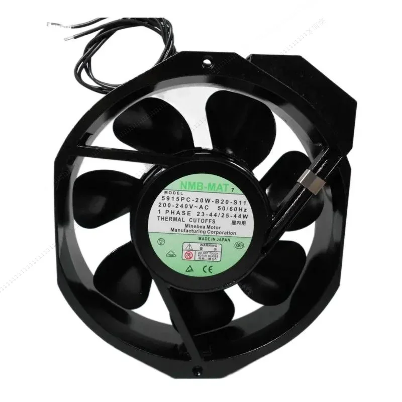 

W NMB-MAT 5915PC-20W-B20-S11 200-240 В 23-44/25-44 Вт 172 мм X150 мм x 38 мм цельнометаллический высокотемпературный охлаждающий вентилятор