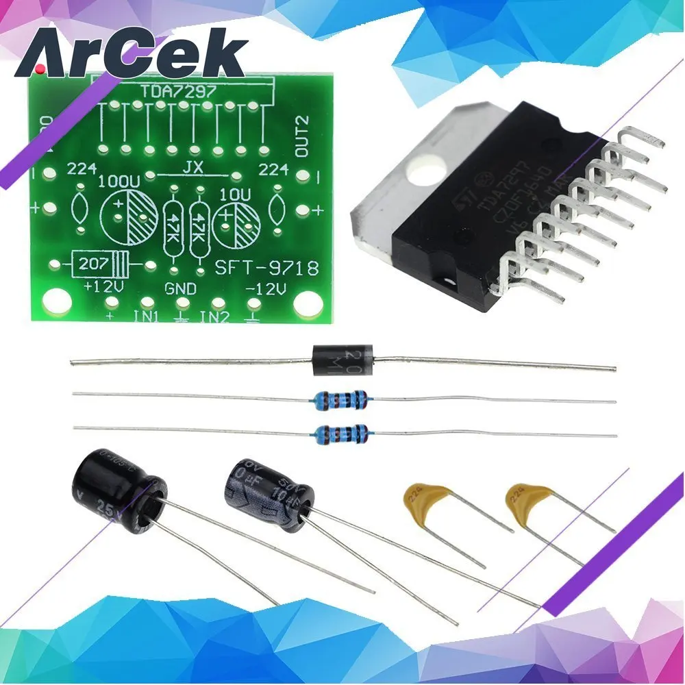 TDA7297 Amplifier Board Module 12V DC Excellent Grade 2.0 Dual Audio Encoding Electronic Diy Kit Output 10-30W Diy Electronic