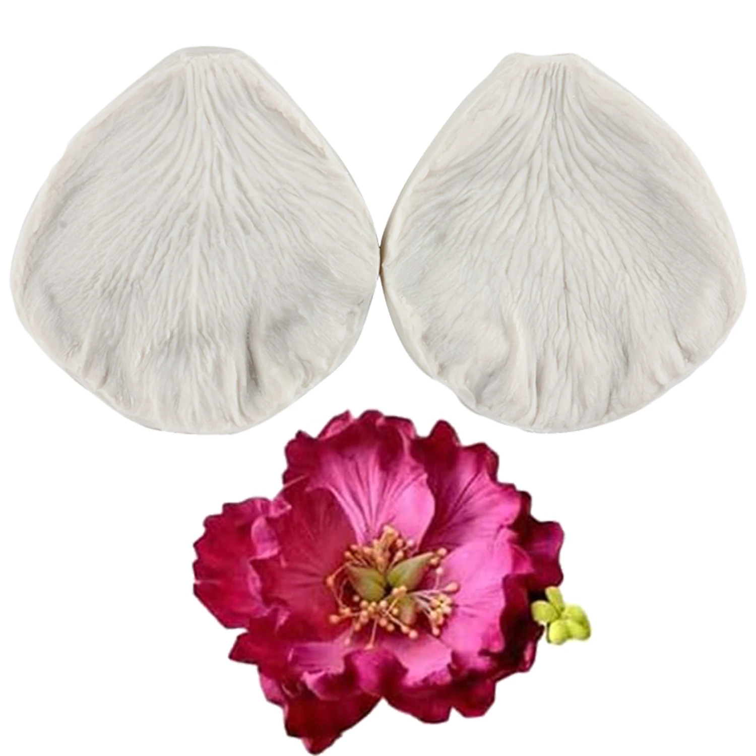 

Peony Rose Flower Petals Leaf Embossed Silicone Mold Resin Molds Wedding Cupcake Fondant Cake Decorating Tools Chocolate Moulds