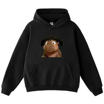 Felpa con cappuccio stampata p...