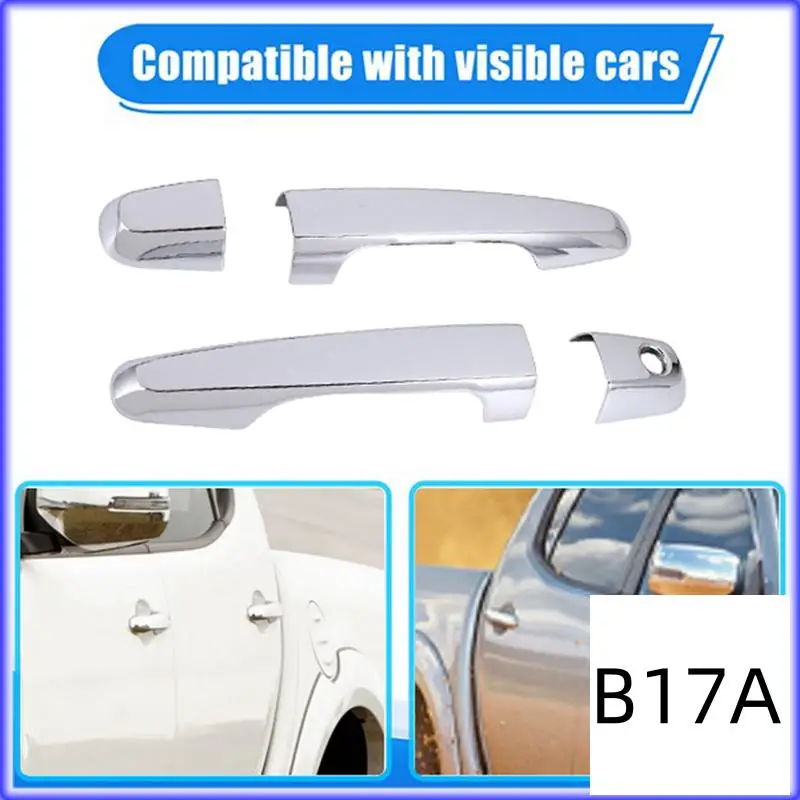 

BT-8Pcs For Mitsubishi L200 Triton Pickup 2006-2014 Chrome Door Handle Cover Trim