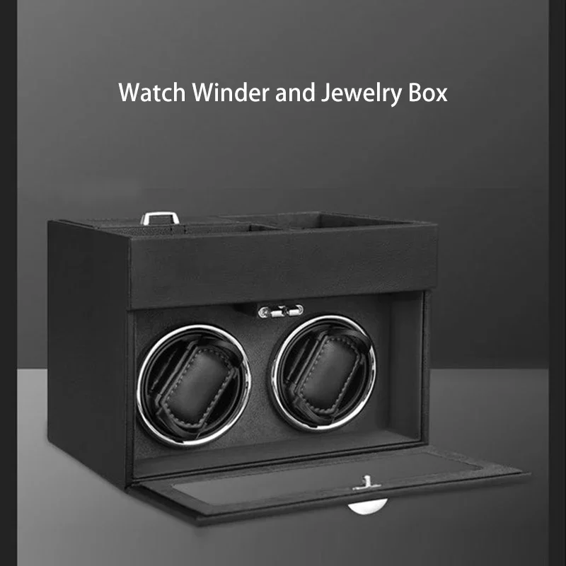 

HighTop Automatic Watch Winder Luxury Jewelry Box Quiet Japanese Mabuchi Motor Adjustable Modes with Jewelry Storage Case Boxes