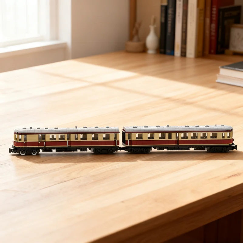 2546pcs MOC Train DR VT 137 Type Stettin 8w Model Christmas Gift DIY Tabletop Ornament And Room Decoration Art